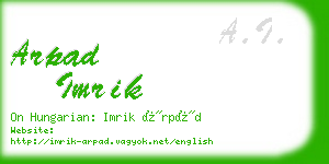 arpad imrik business card